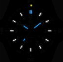 Daynight Guardian Automatic Tritium Poly Carbon Case Black/grey Bezel -white/blue Tubes