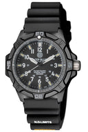Daynight Guardian Automatic Tritium Poly Carbon Case Black/grey Bezel – Yellow / Blue Tubes