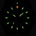 Daynight Guardian Automatic Tritium Poly Carbon Case Black/white Bezel - Green/orange Tubes
