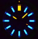 Daynight SS Mil Ops Tritium T-100 Ceramic White Bezel -Blue Dial