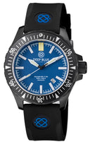 Daynight Mil T-100 Tritium Blue Tubes- Black PVD Case / Blue Dial