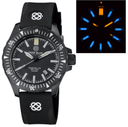 Daynight Mil T-100 Tritium Blue Flat Tubes- Black PVD Case /black Dial