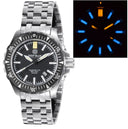 Daynight Mil T100 Tritium Blue Flat Tubes- Black Dial Bracelet