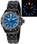 Daynight Mil T100 Tritium Blue Flat Tubes - PVD Case / Blue Dial Bracelet