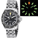 Daynight Mil T100 Tritium Green Flat Tubes- Black Dial Bracelet