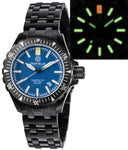 Daynight Mil T100 Tritium Green Flat Tubes - PVD Case / Blue Dial Bracelet