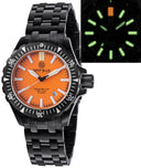 Daynight Mil T100 Tritium Green Flat Tubes - PVD Case / Orange Dial Bracelet