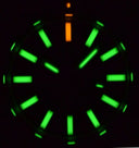 "Daynight Ops Pro Tritium Tubes Automatic 46mm Stainless Steel Bezel Black - Bracelet - Green/Orange Tritium Tubes