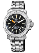 "Daynight Ops Pro Tritium Tubes Automatic 46mm Stainless Steel Bezel Black - Bracelet - Green/Orange Tritium Tubes