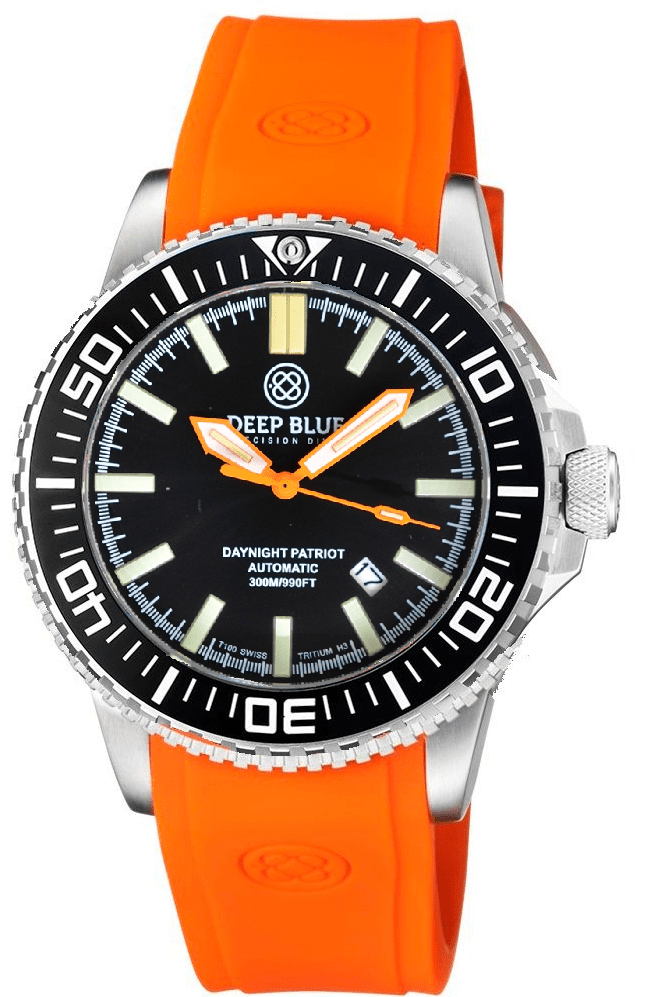 Orange Custom Fit Silicon Strap With Deep Blue Logo