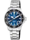 Daynight Patriot Black Ceramic Bezel - Dark Blue Dial - 7 Color Tritium Tubes Bracelet
