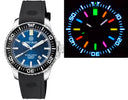 Daynight Patriot Black Ceramic Bezel - Dark Blue Dial - 7 Color Tubes Strap