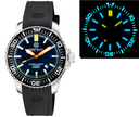 Daynight Patriot Black Ceramic Bezel - Orange Hands - Dark Blue Dial - Blue/yellow Tubes Strap