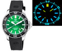 Daynight Patriot Black Ceramic Bezel - Green Dial - Blue/yellow Tubes Strap