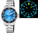 Daynight Patriot Black Ceramic Bezel - Ice Blue Dial - Blue/yellow Tubes Bracelet