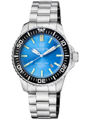 Daynight Patriot Black Ceramic Bezel - Ice Blue Dial - Green/orange Tubes Bracelet