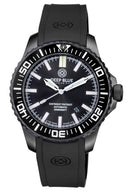 Daynight Patriot Black PVD Case Black Ceramic Bezel - Black Dial - Blue/yellow Tubes Strap