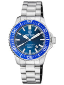 Daynight Patriot Light Blue Ceramic Bezel - Dark Blue Dial - Blue/yellow Tubes Bracelet