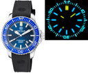 Daynight Patriot Light Blue Ceramic Bezel - Dark Blue Dial - Blue/yellow Tubes Strap