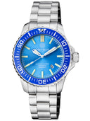 Daynight Patriot Light Blue Ceramic Bezel - Ice Blue Dial - Blue/yellow Tubes Bracelet