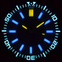 Daynight Patriot Light Blue Ceramic Bezel - Ice Blue Dial - Blue/yellow Tubes Bracelet
