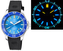 Daynight Patriot Blue Ceramic Bezel - Ice Blue Dial - Blue/yellow Tubes Strap