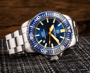 Daynight Patriot Dark Blue Ceramic Bezel - Dark Blue Dial - Orange Hands - Green/orange Tubes Bracelet