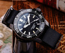 Daynight Patriot PVD Black Case Black Ceramic Bezel - Black Dial – 7 Color Tritium Tubes Strap
