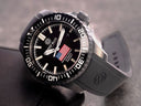 Daynight Patriot USA Black PVD Case Black Ceramic Bezel - Black Dial USA Flag Red,white, Blue Tritium Tubes T-100 Strap
