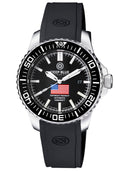 Daynight Patriot USA SS Case Tritium Tubes T-100 USA Flag Red,white, Blue Tritium Tubes T-100 Strap