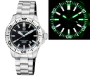 Daynight Patriot White Ceramic Bezel - Black Dial - Green/white Tubes Bracelet