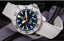 Daynight Patriot White Ceramic Bezel - Dark Blue Dial - Orange Hands - Green/orange Tubes Strap