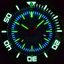 Daynight Recon GMT 2893 Swiss Automatic Tritium T-100 Black Ceramic Bezel Light Blue Dial 68 Tritium Tubes