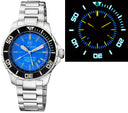 Daynight Recon GMT 2893 Swiss Automatic Tritium T-100 Light Blue Dial