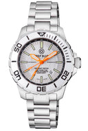 Daynight Recon GMT 2893 Swiss Automatic Tritium T-100 White Ceramic Bezel - White Dial 68 Tritium Tubes