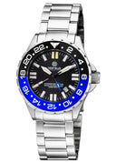 Daynight Rescue GMT T-100 Swiss Auto Sellita Sw-330-1 Black-blue Bezel/black Dial/white Hands