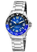 Daynight Rescue GMT T-100 Swiss Auto Sellita Sw-330-1 Black-blue Bezel/blue Dial/white Hands
