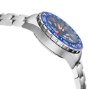 Daynight Rescue GMT T-100 Swiss Auto Sellita Sw-330-1 Blue Bezel/blue Dial/white Hands - Red GMT Hand
