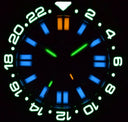 Daynight Rescue GMT T-100 Swiss Automatic Eta 2893-2 Black/blue Bezel- Black Dial White Hands