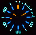 Daynight Scuba Tritium T-100 Swiss Automatic Black Dial Natural Rubber Strap