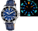 Daynight Scuba Tritium T-100 Swiss Automatic Dark Blue Dial Leather Strap