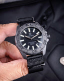 Daynight Stealth Ops Carbon Case Black Dial 6 Colors Flat Tritium Tubes Automatic Watch Screw Down Crown