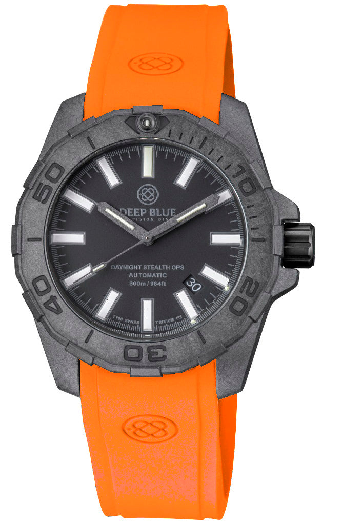 Custom Fit Orange Silicon Strap DB Logo
