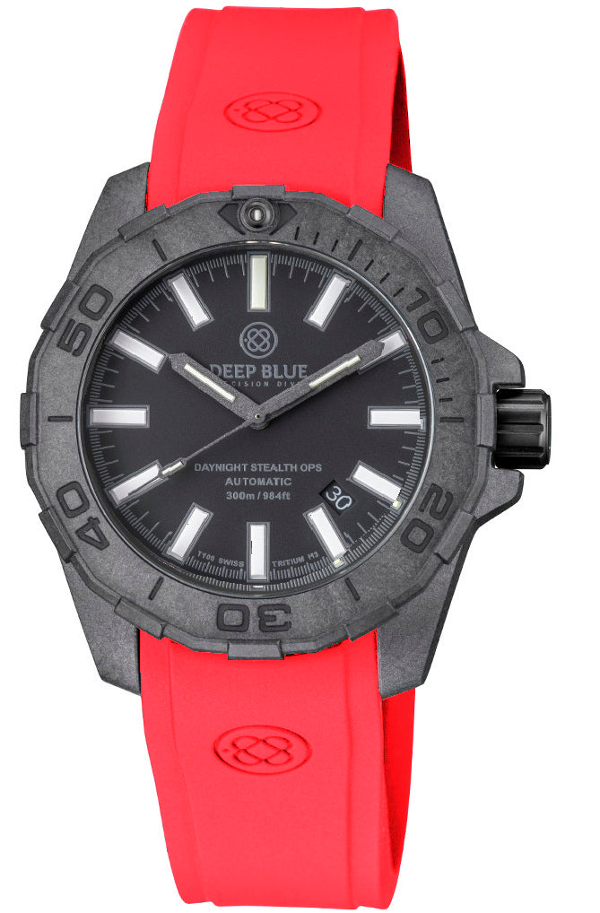 Custom Fit Red Silicon Strap DB Logo