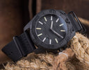 Daynight Stealth Ops Carbon Case Grey Dial Green/orange Tritium Tubes Automatic Watch Screw Down Crown