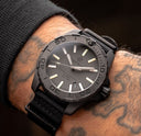 Daynight Stealth Ops Carbon Case Grey Dial Green/orange Tritium Tubes Automatic Watch Screw Down Crown