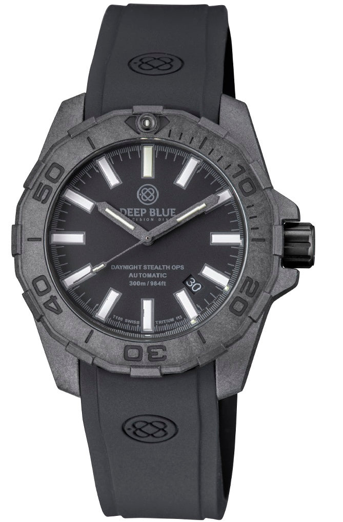 Custom Fit Black Silicon Strap DB Logo