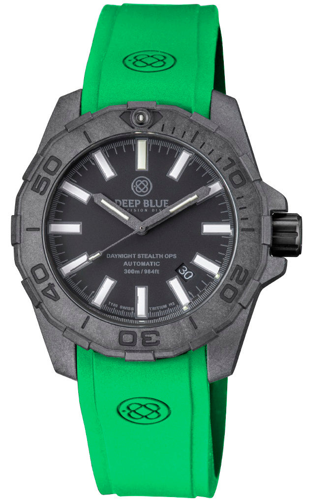 Custom Fit Green Silicon Strap DB Logo