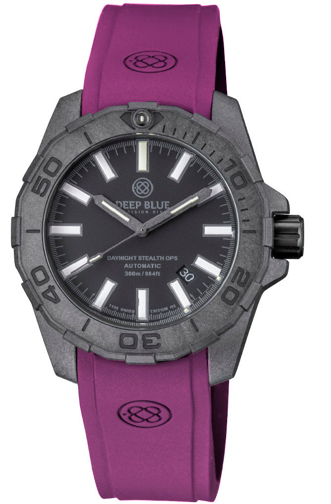Custom Fit Purple Silicon Strap DB Logo