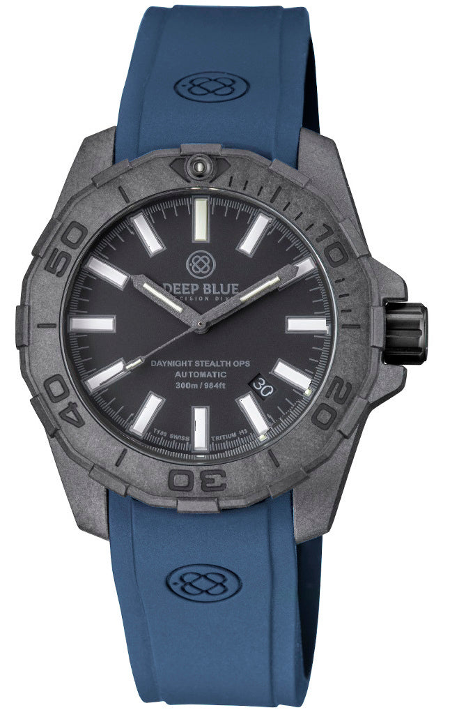 Custom Fit Dark Blue Silicon Strap DB Logo